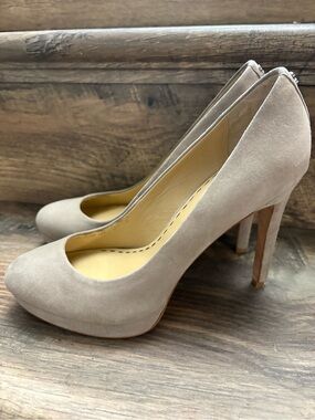 Coach Taupe Suede High Heel Pumps